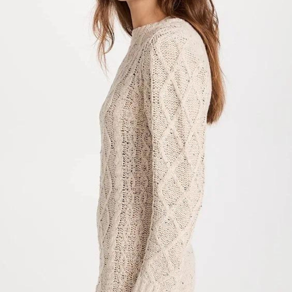 NWT! Line & Dot Women's Jackson Sweater Dress, Oatmeal, Off White, L - Picture 4 of 6